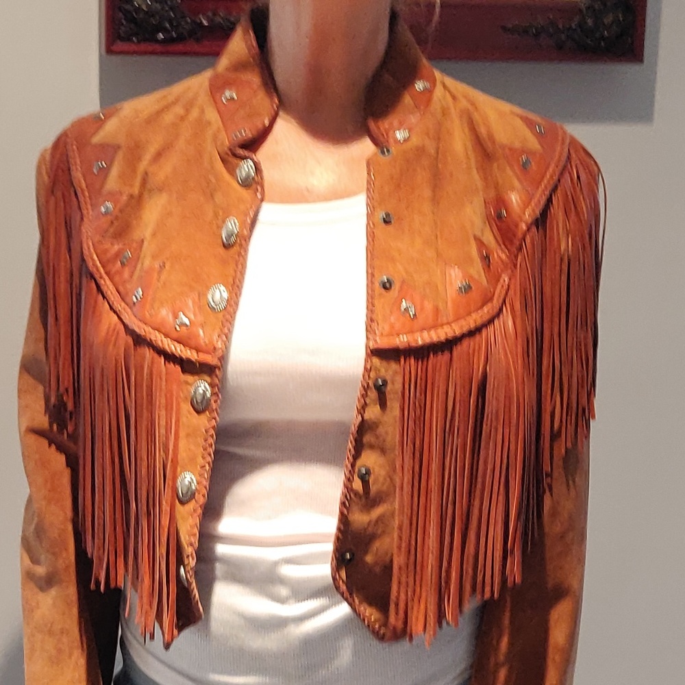 Leather Fringe Jacket